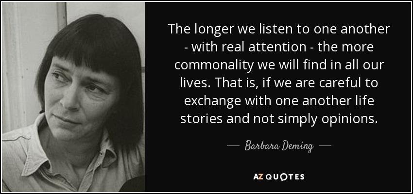 Activist and author: Barbara Deming